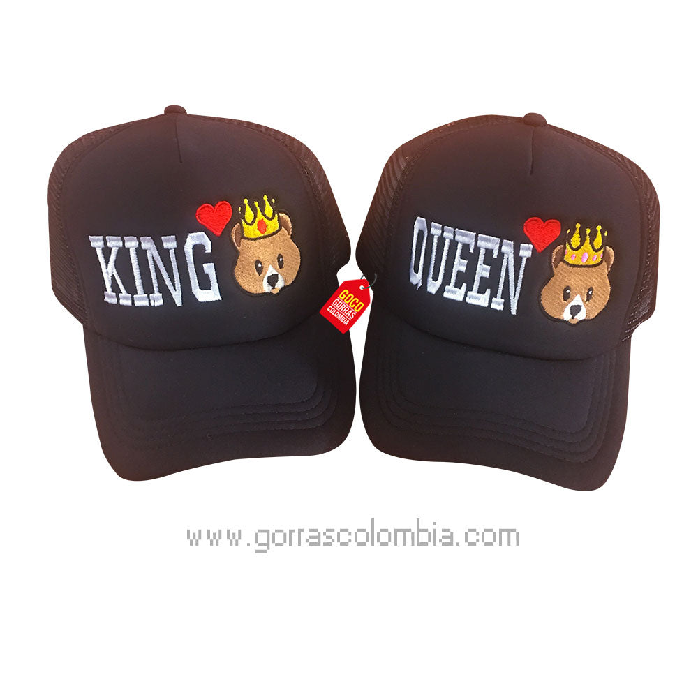 Gorras KING Y QUEEN - EMOJI OSOS