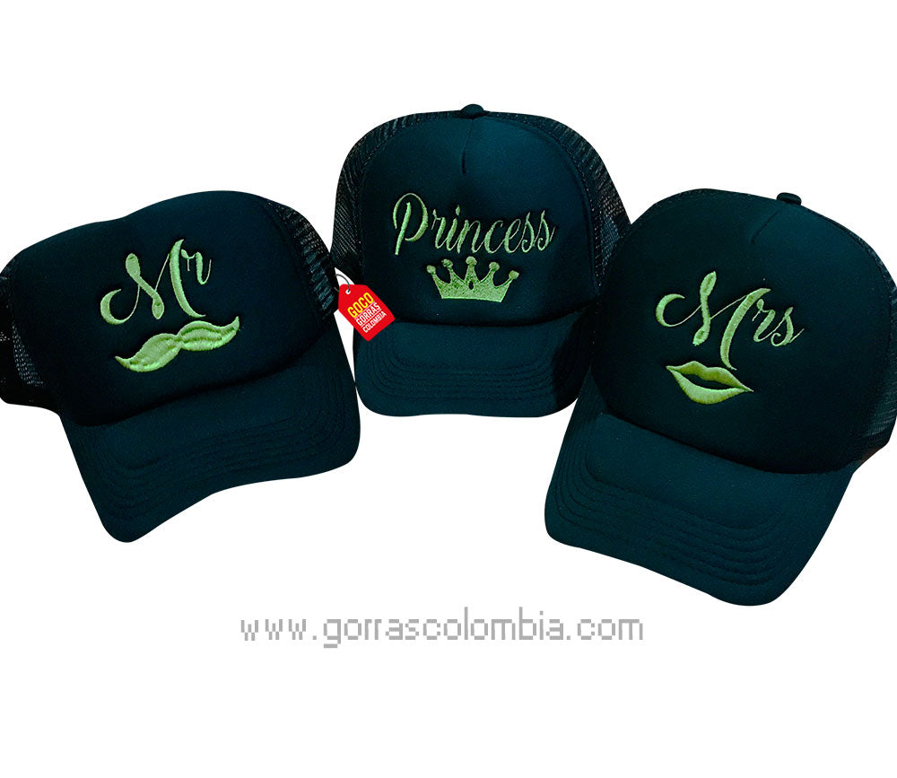 Gorras MR, MRS Y PRINCESS