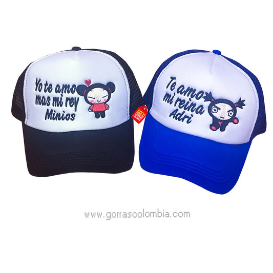 Gorras PUCCA Y GARU - TE AMO (Nombres)