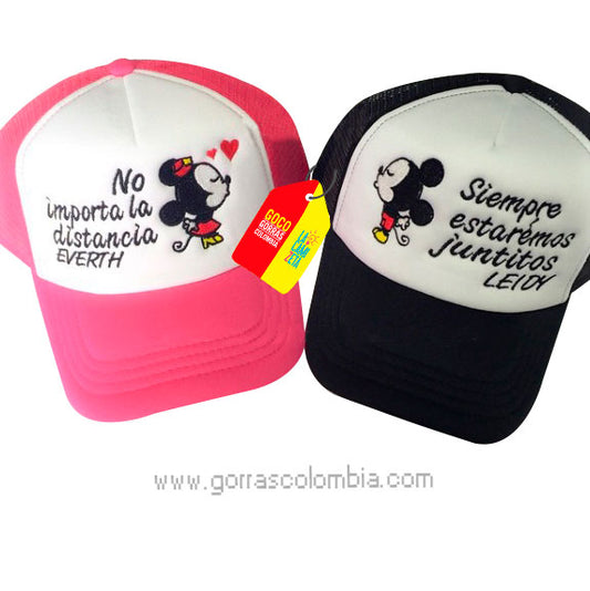 Gorras MINNIE Y MICKEY - JUNTITOS (Nombres)