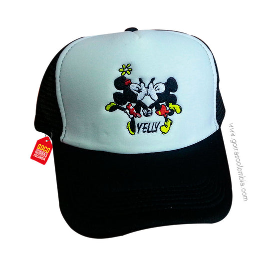 Gorra MICKEY Y MINNIE BESO (Nombre)