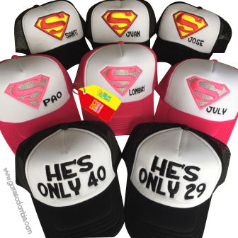 Gorras SUPERMAN - HE´S ONLY... (Nombre-Años)