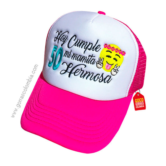 Gorra EMOJI - CUMPLE MI MAMITA HERMOSA (Número)