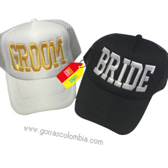 Gorras GROOM Y BRIDE