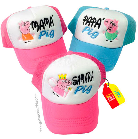 Gorras FAMILIA PIG (Nombre)