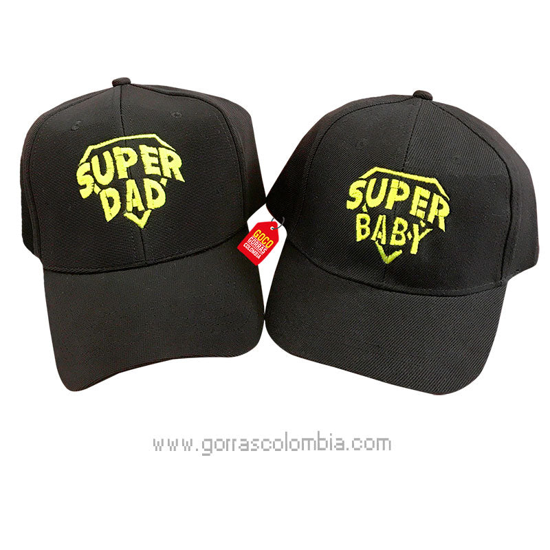 Gorras SUPER DAD Y SUPER BABY