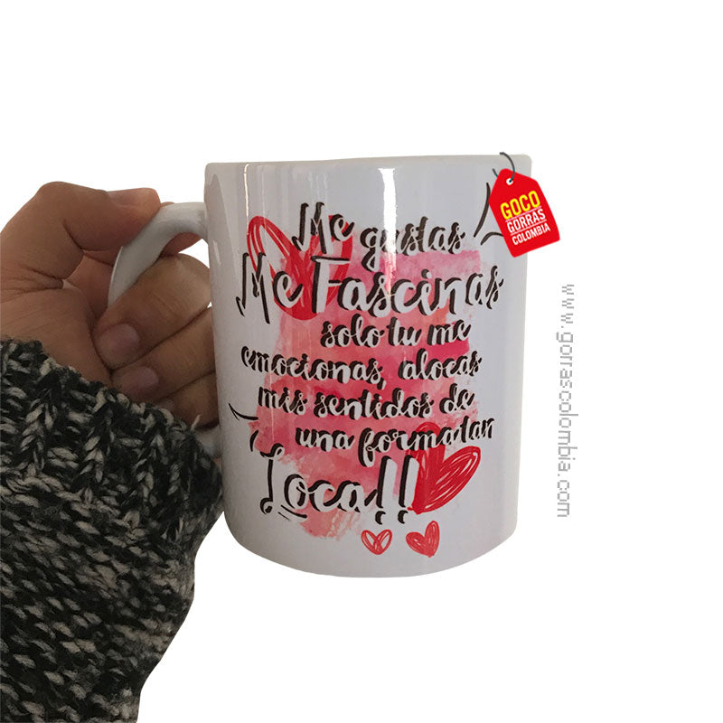 Mug ME GUSTAS, ME FASCINAS... (Frase)