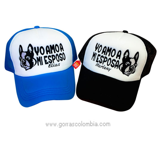 Gorras PERRO - ESPOSO Y ESPOSA (Nombres)