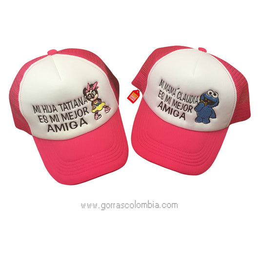 Gorras MINNIE Y COME GALLETAS - MAMÁ E HIJA (Nombres)