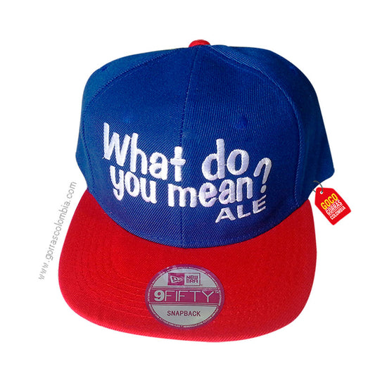 Gorra WHAT DO YOU MEAN? (Nombre)