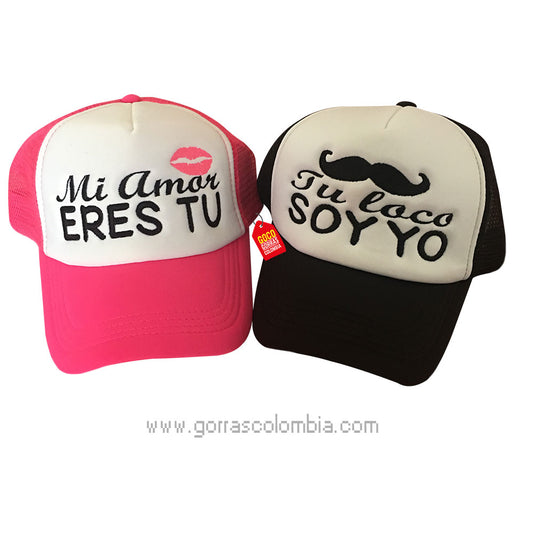 Gorras BESO Y MOSTACHO - MI AMOR ERES TU