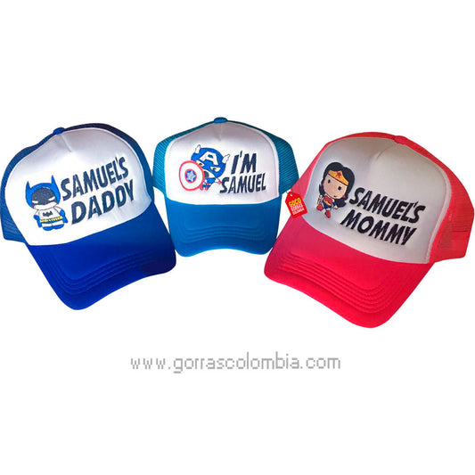 Gorras SUPER HÉROES (Nombre)