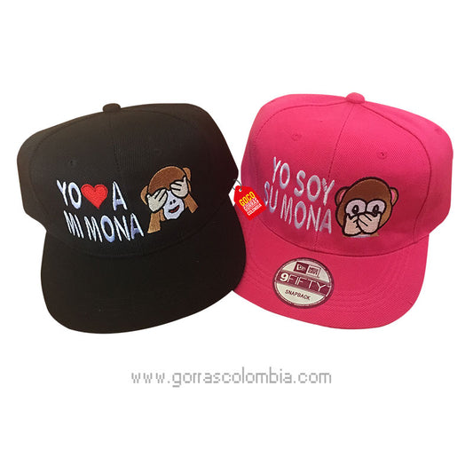 Gorras EMOJI MICOS - YO AMO A MI MONA