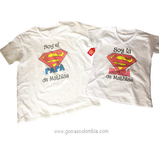 Camiseta SUPER PAPÁ / SUPER MAMÁ