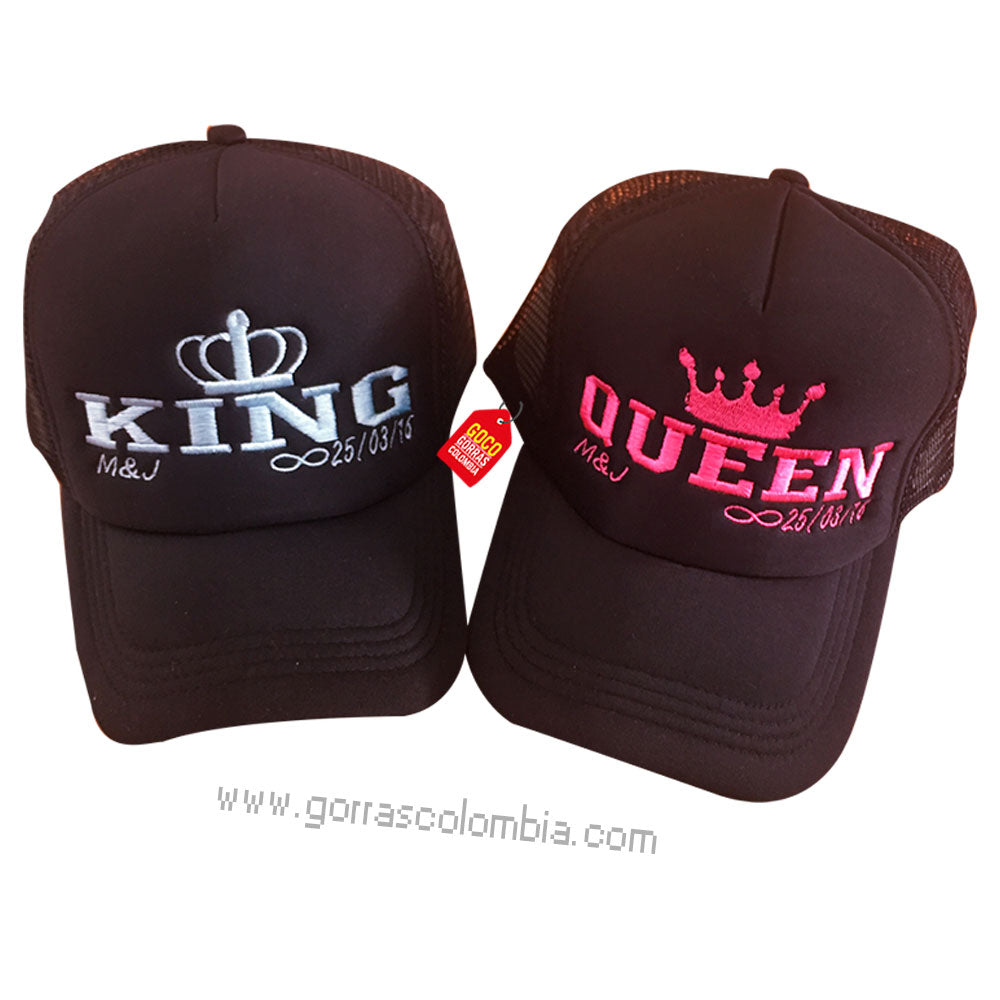 Gorras KING Y QUEEN - INFINITO (Iniciales-Fecha)