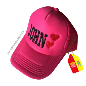 Gorra CORAZONES (Nombre)