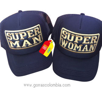 Gorras SUPERMAN Y SUPERWOMAN