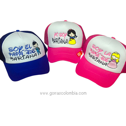 Gorras PRINCIPE Y PRINCESAS - PAPÁS DE... (Nombre)