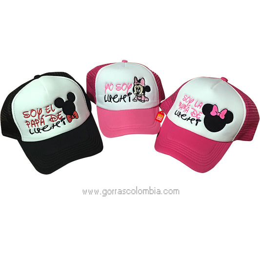 Gorras MICKEY Y MINNIE - PAPÁS DE... (Nombre)