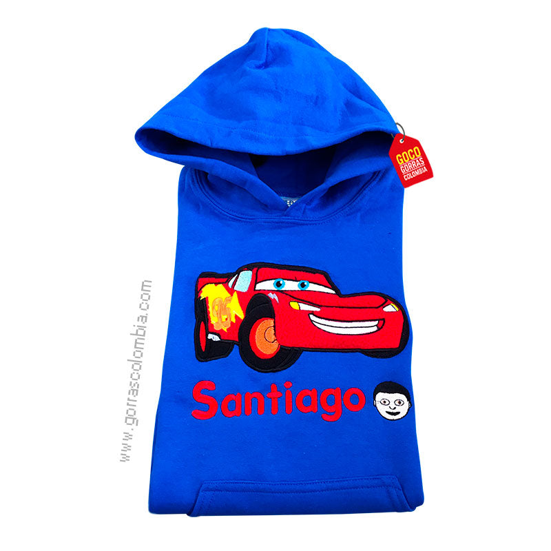 Buzo CARS RAYO MCQUEEN Nombre Gorras Colombia