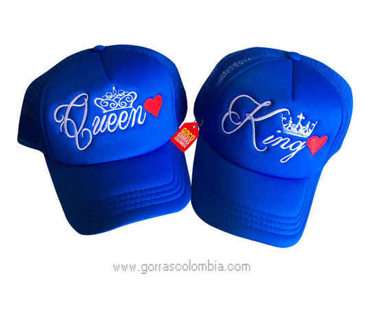 Gorras QUEEN Y KING - CORAZÓN