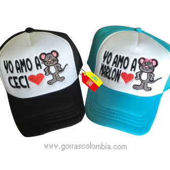 Gorras RATONES - YO AMO A... (Nombres)