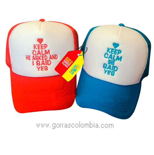 Gorras KEEP CALM SHE SAID YES