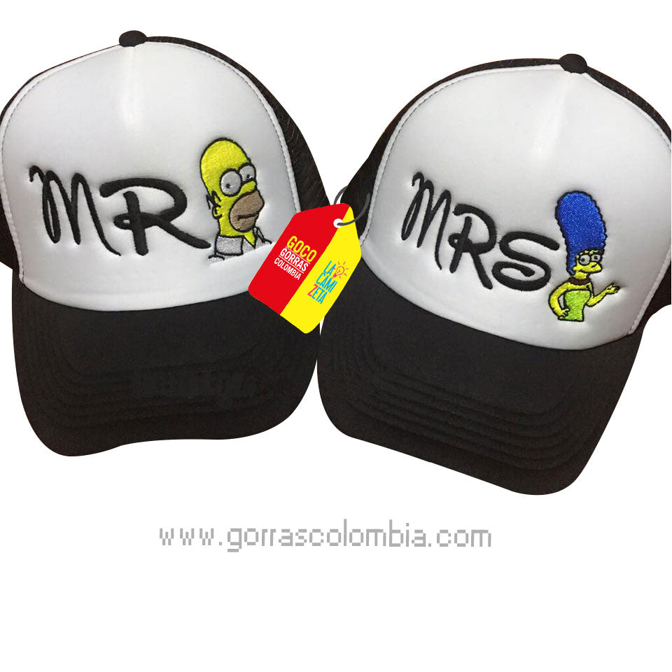 Gorras MR Y MRS - HOMERO Y MARGE
