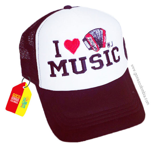 Gorra I LOVE MUSIC (Iniciales)