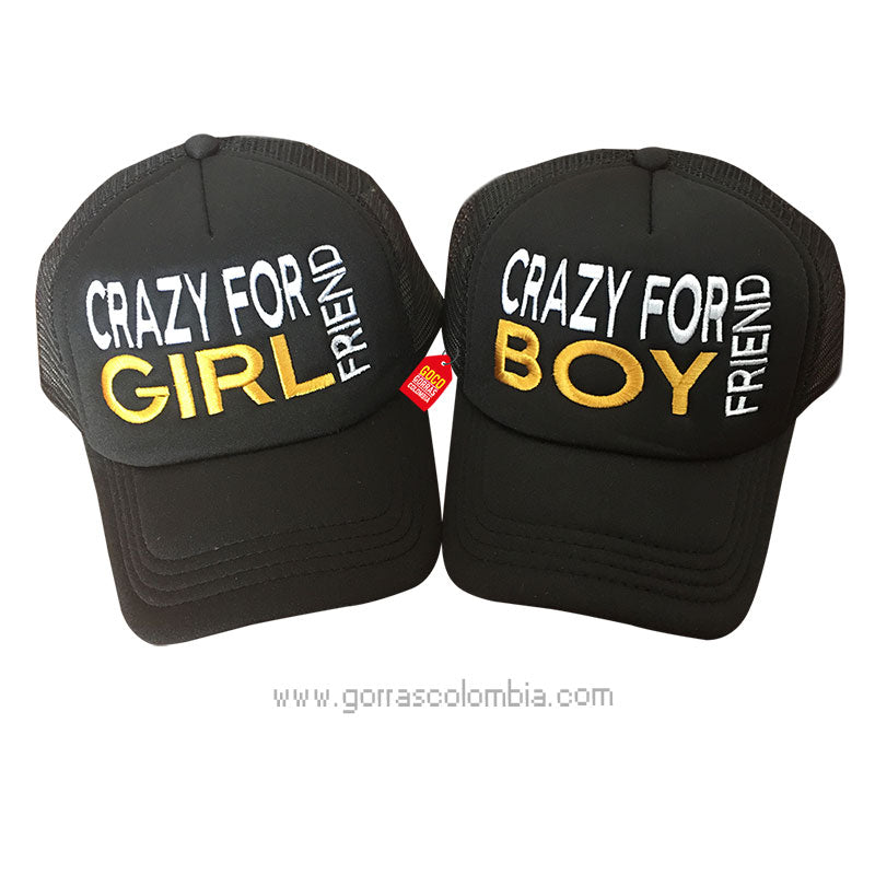 Gorras CRAZY FOR GIRLFRIEND AND BOYFRIEND