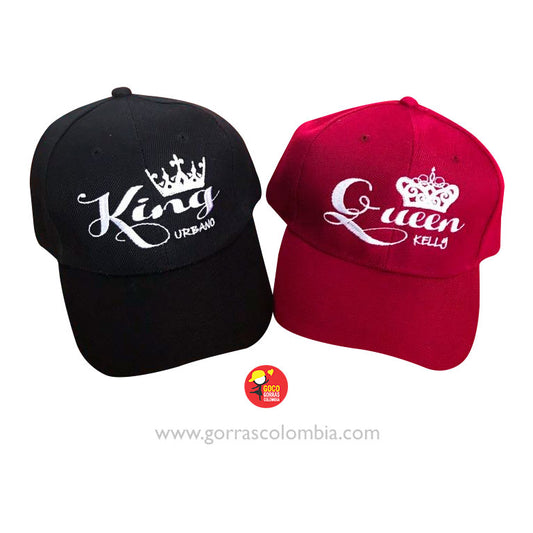 Gorras KING Y QUEEN (Nombres)